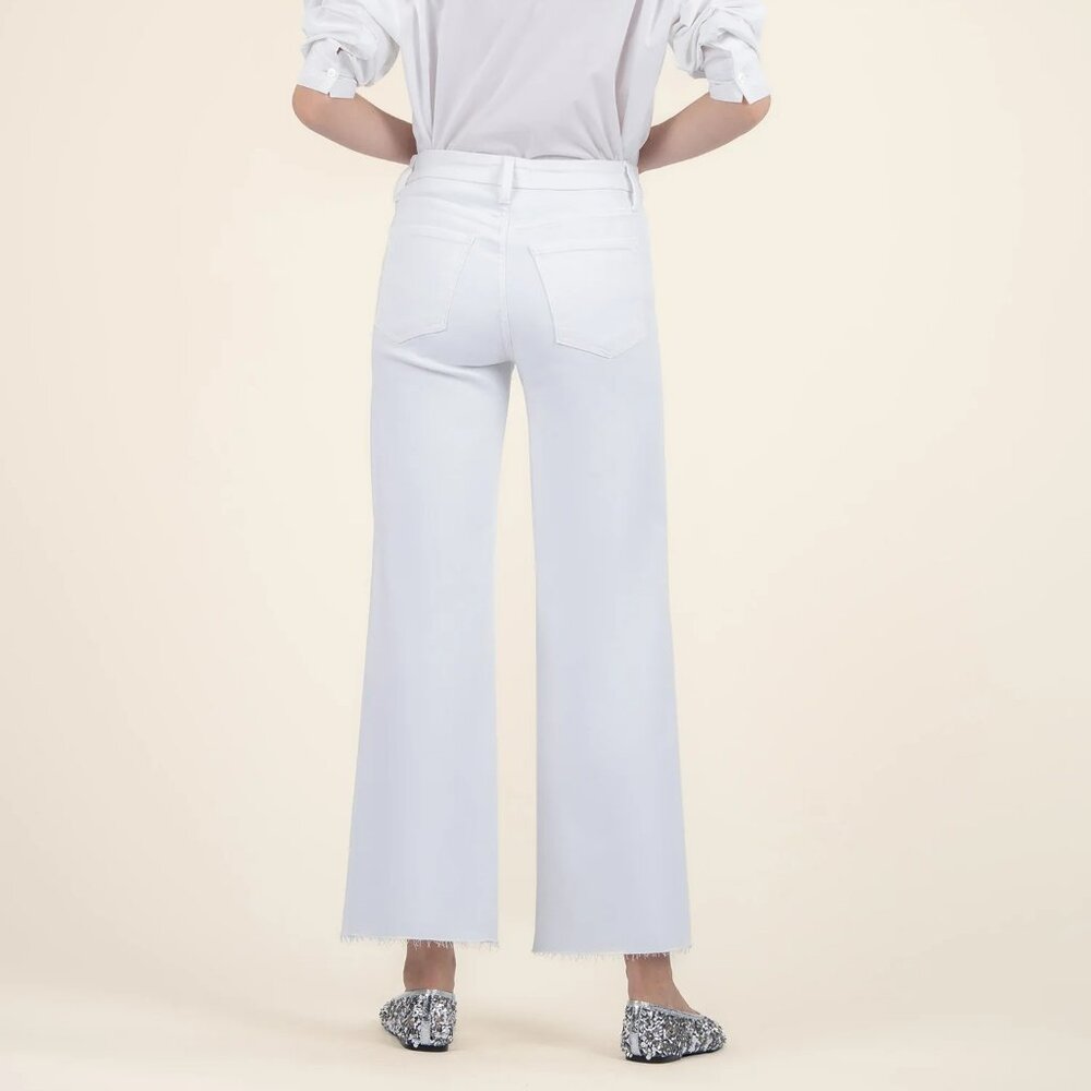 NWT Kut from the Kloth Meg High Rise Fab AB Wide Leg Raw Hem - Picture 3 of 4